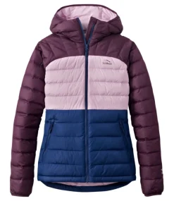 Fashion L.L.Bean "Women's Bean's Down Hooded Jacket, Colorblock"