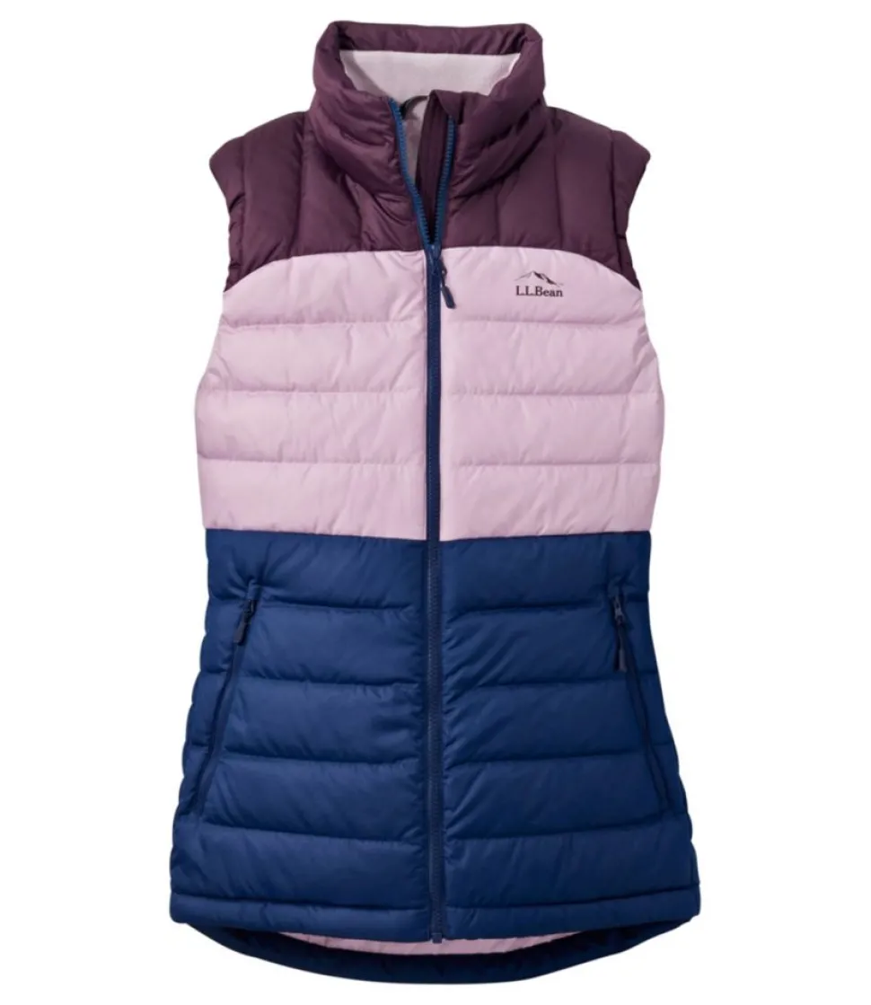 Discount L.L.Bean "Women's Bean's Down Vest, Colorblock"