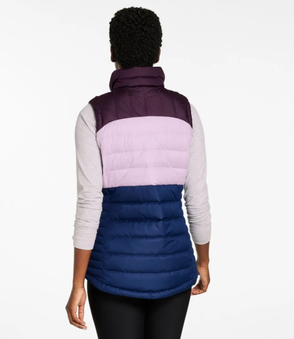 Discount L.L.Bean "Women's Bean's Down Vest, Colorblock"