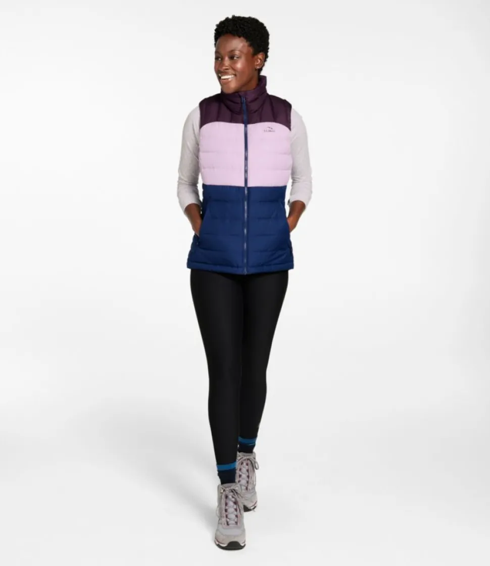 Discount L.L.Bean "Women's Bean's Down Vest, Colorblock"