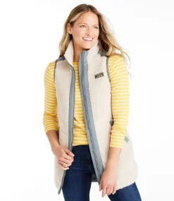 Cheap L.L.Bean "Women's Bean's Sherpa Fleece Long Vest"