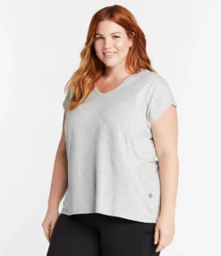 Discount L.L.Bean "Women's Beyond Soft V-Neck Tee, Short Sleeve"