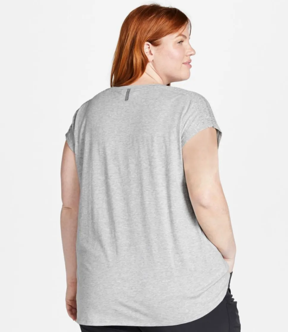 Discount L.L.Bean "Women's Beyond Soft V-Neck Tee, Short Sleeve"