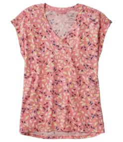 Best L.L.Bean "Women's Beyond Soft V-Neck Tee, Short-Sleeve Print"