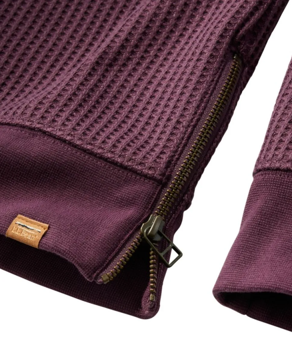 Clearance L.L.Bean "Women's Birchwood Brushed Waffle Top, Crewneck"