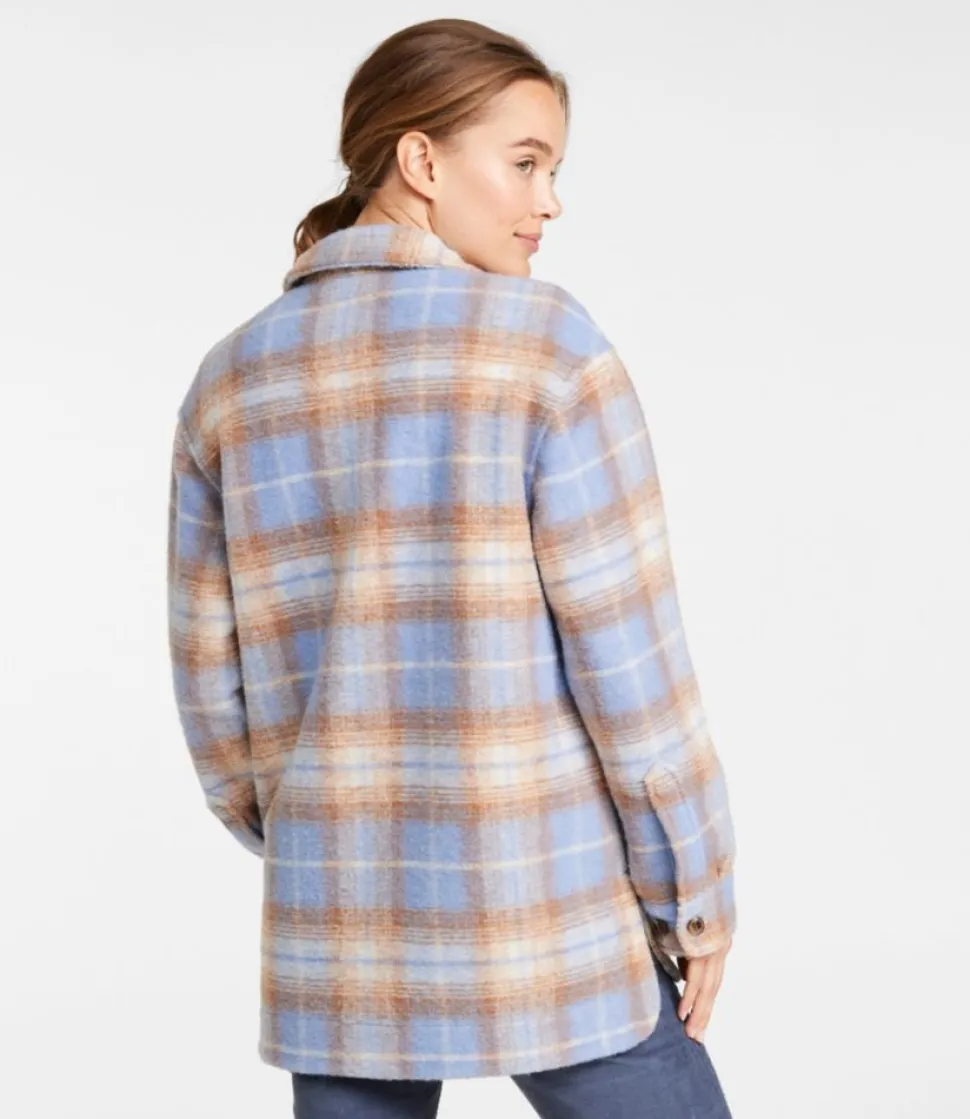 Online L.L.Bean "Women's Brushed Plaid Shacket"