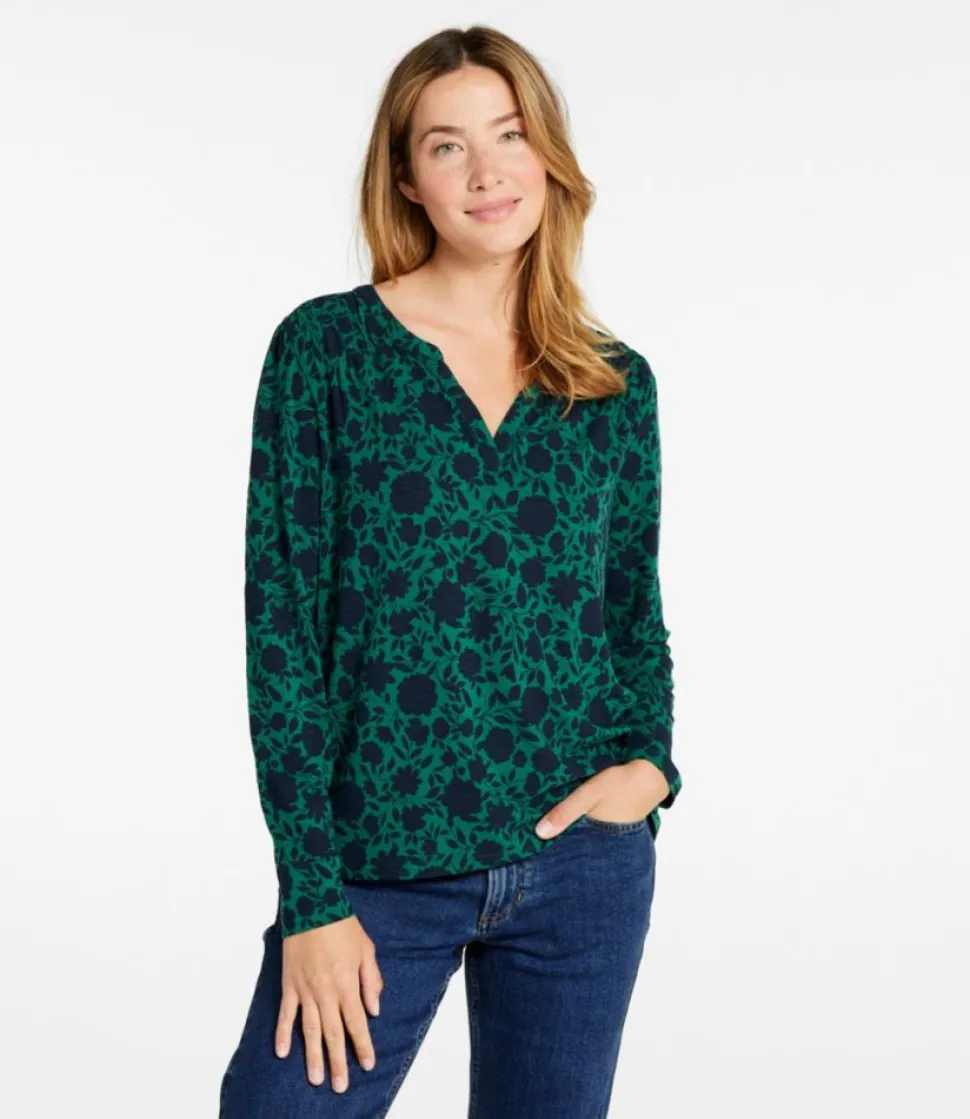 Best L.L.Bean "Women's Camden Hills Tee, Long-Sleeve Print"