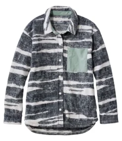 Store L.L.Bean "Women's Camp Fleece Overshirt, Print" ShoreCamo