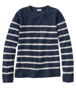 Online L.L.Bean "Women's Classic Cashmere Sweater, Crewneck Stripe"