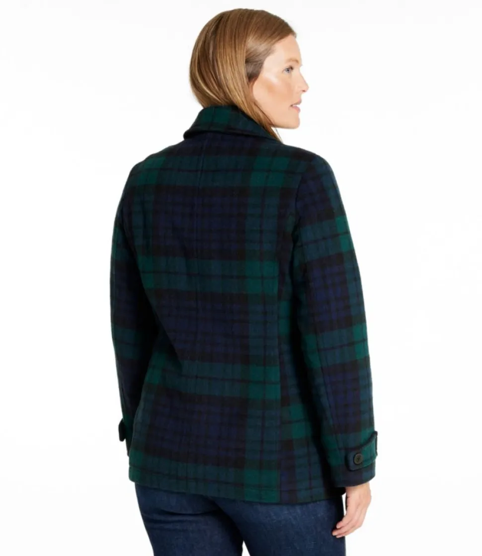 Discount L.L.Bean "Women's Classic Lambswool Peacoat, Pattern"