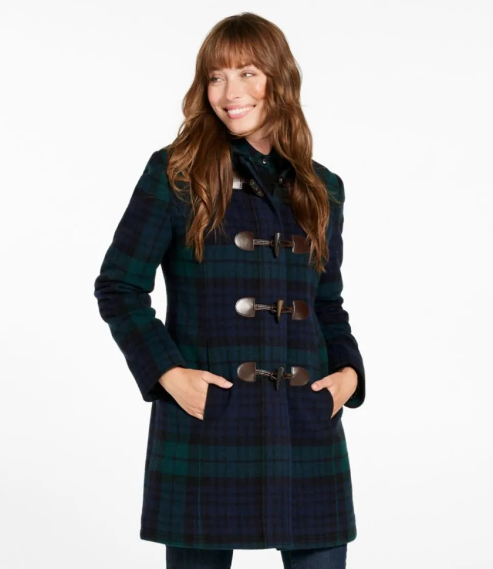 Cheap L.L.Bean "Women's Classic Lambswool Duffel Coat, Pattern"