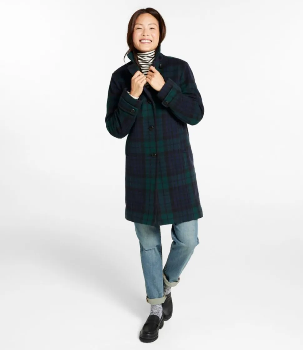 Best L.L.Bean "Women's Classic Lambswool Polo Coat, Three-Quarter, Pattern"