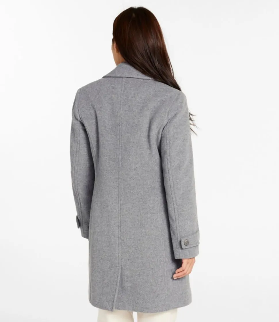 Hot L.L.Bean "Women's Classic Lambswool Polo Coat, Three-Quarter"