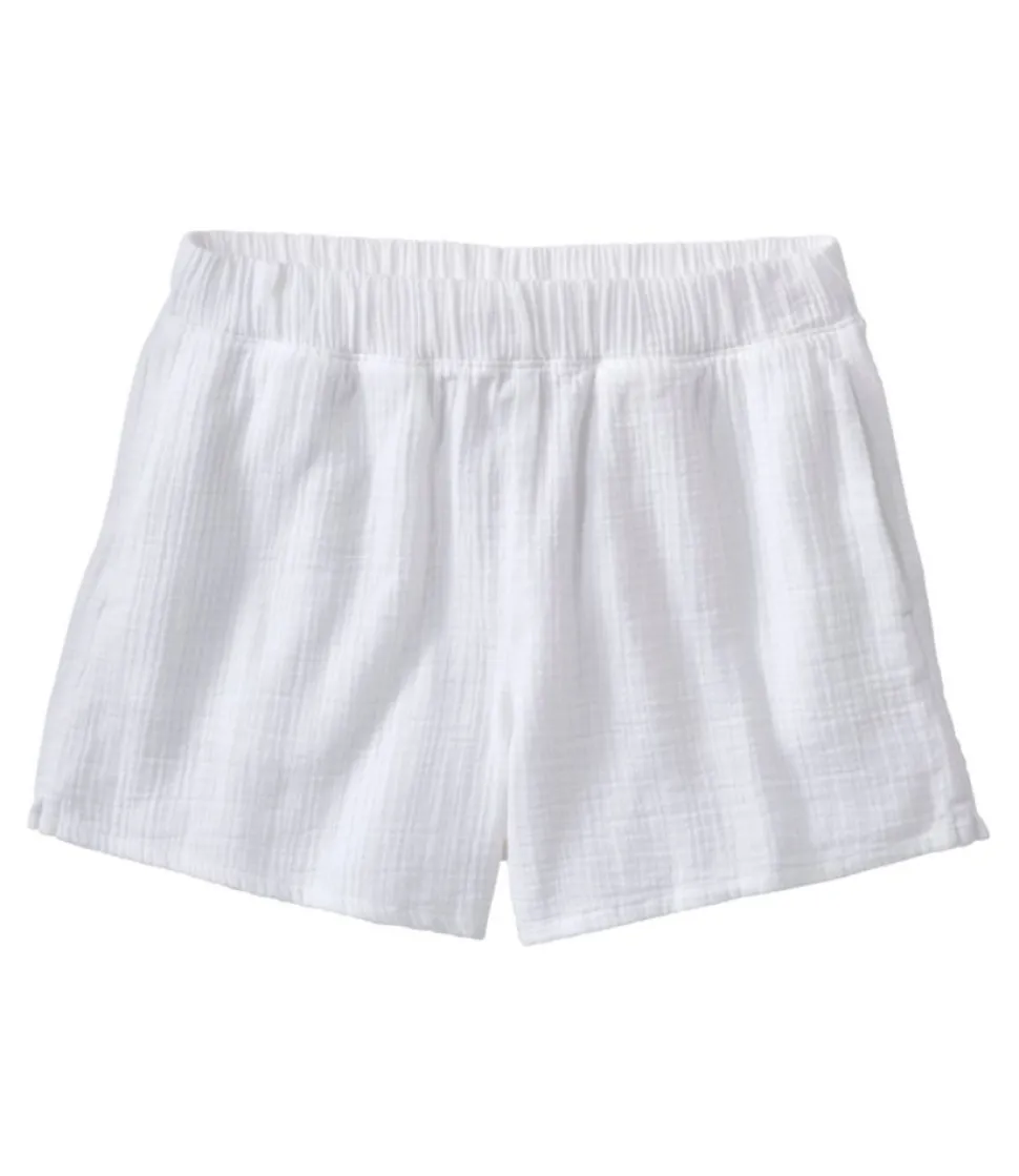 Flash Sale L.L.Bean "Women's Cloud Gauze Cover-Up Shorts" White