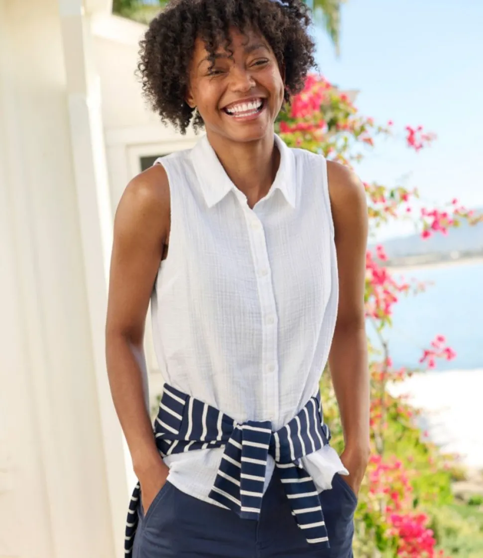 Shop L.L.Bean "Women's Cloud Gauze Sleeveless Shirt"