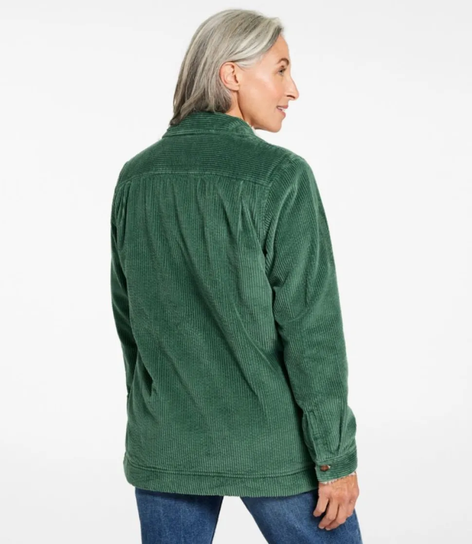 Outlet L.L.Bean "Women's Comfort Corduroy Relaxed Shirt, Lined"