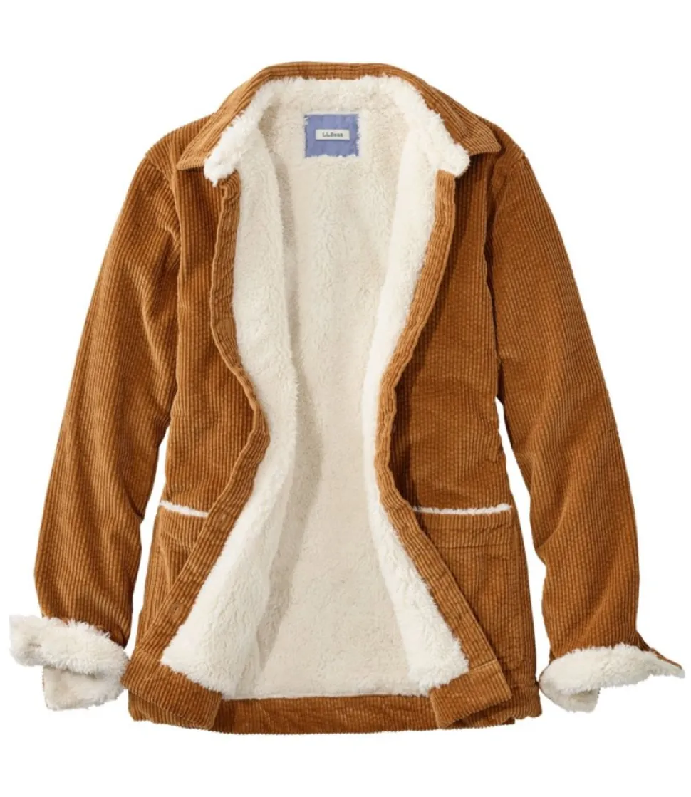 Outlet L.L.Bean "Women's Comfort Corduroy Relaxed Shirt, Lined"