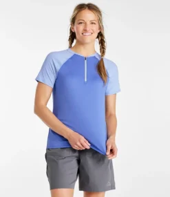 Flash Sale L.L.Bean "Women's Comfort Cycling Jersey, Short-Sleeve"
