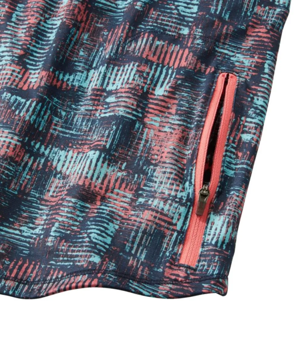 Sale L.L.Bean "Women's Comfort Cycling Jersey Print Short-Sleeve" ClassicNavyGeoPrint/ClassicNavy