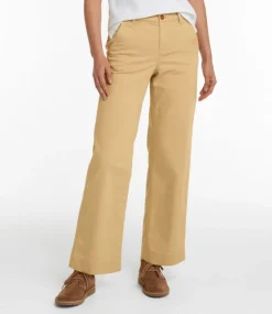 Discount L.L.Bean "Women's Comfort Stretch Pants, Mid-Rise Wide-Leg Chino"