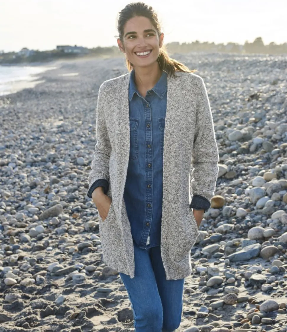 Cheap L.L.Bean "Women's Cotton Ragg Sweater, Open Cardigan"