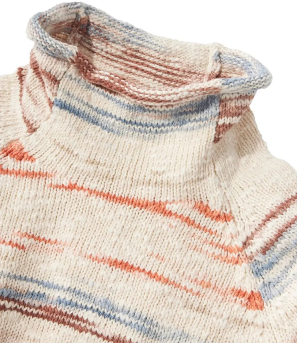 Shop L.L.Bean "Women's Cotton Ragg Sweater, Funnelneck Pullover Space-Dye"