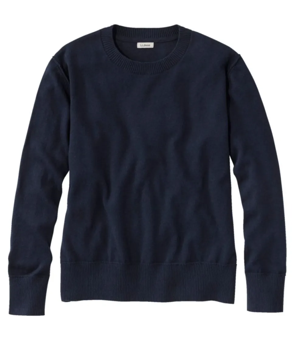 Cheap L.L.Bean "Women's Cotton/Cashmere Sweater, Crewneck"