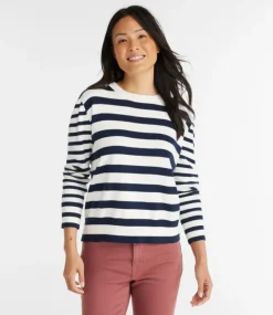 Store L.L.Bean "Women's Cotton/Cashmere Sweater, Crewneck Stripe"