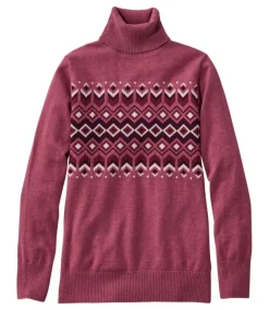 Store L.L.Bean "Women's Cotton/Cashmere Sweater, Turtleneck Intarsia"