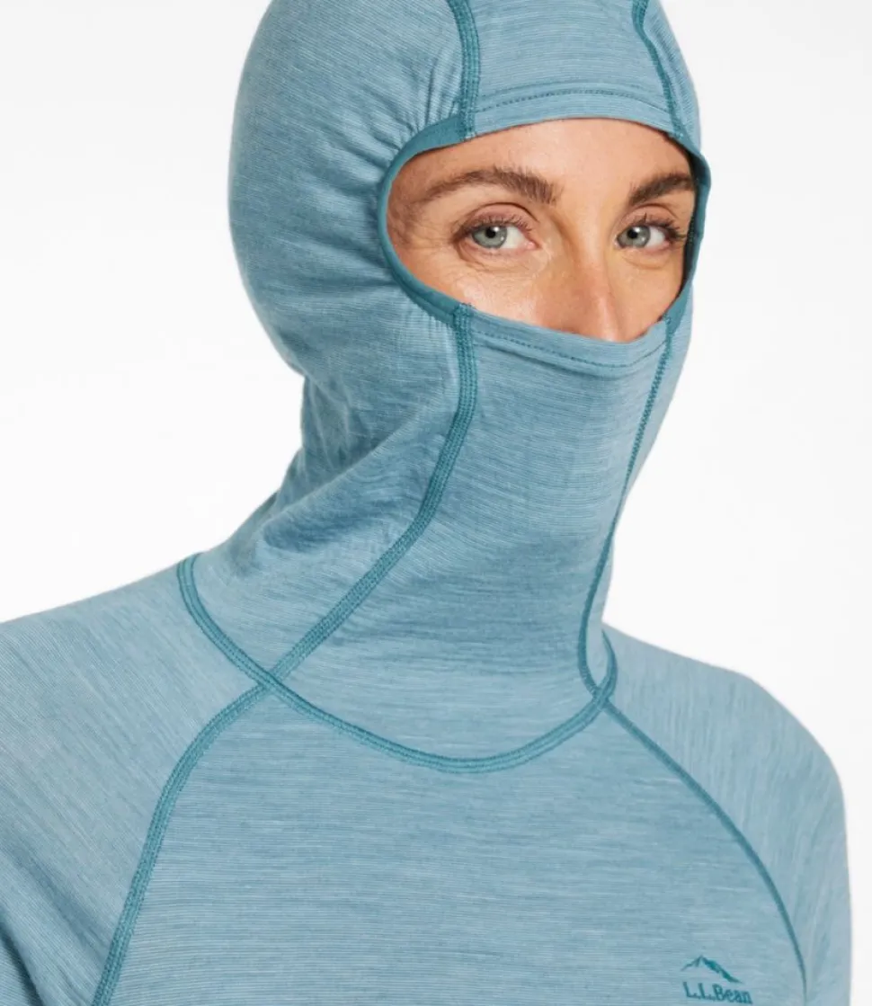 Outlet L.L.Bean "Women's Cresta Ultralight 150 Hoodie, Stripe" OceanWaves/StormTeal