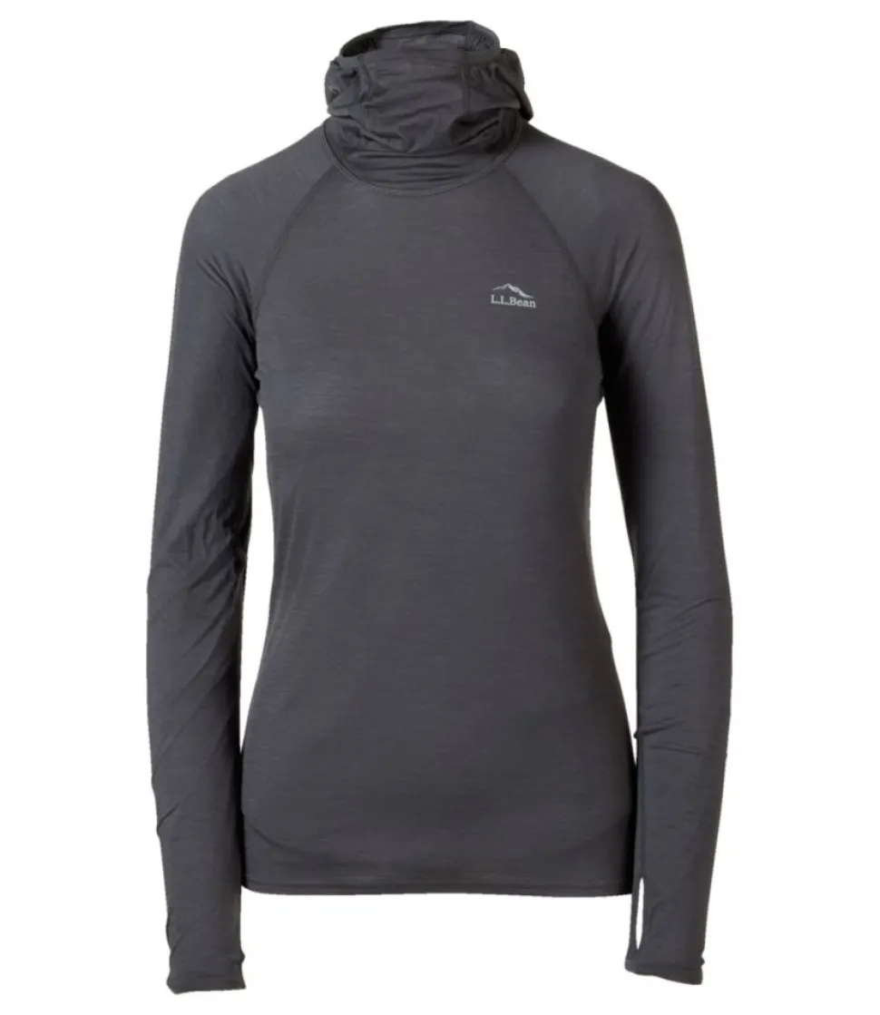 Hot L.L.Bean "Women's Cresta Wool Ultralight 150 Base Layer, Hoodie" AlloyGray