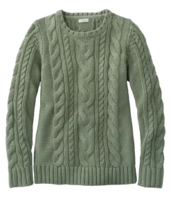 Shop L.L.Bean "Women's Double L® Cable Sweater, Crewneck"
