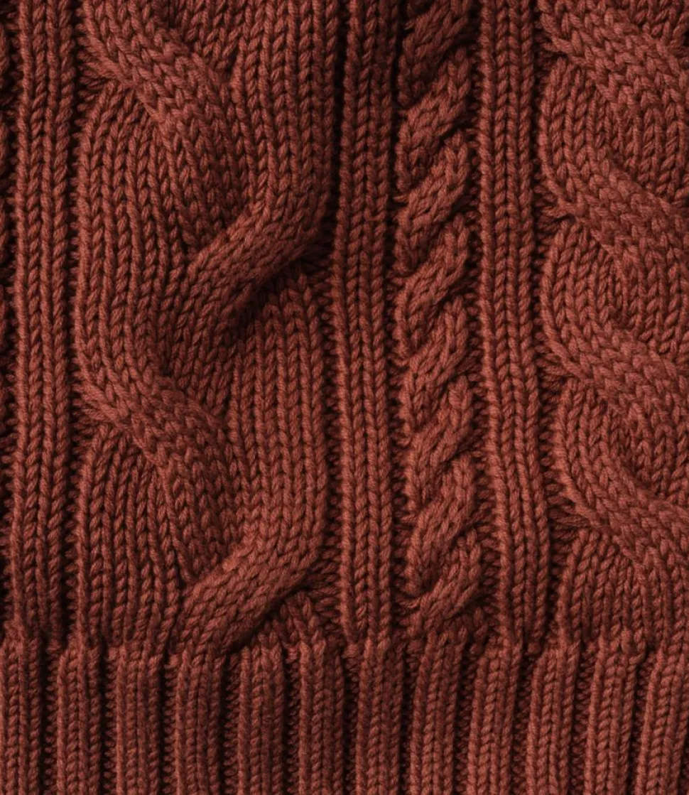 Best Sale L.L.Bean "Women's Double L® Cable Sweater, Quarter-Zip"