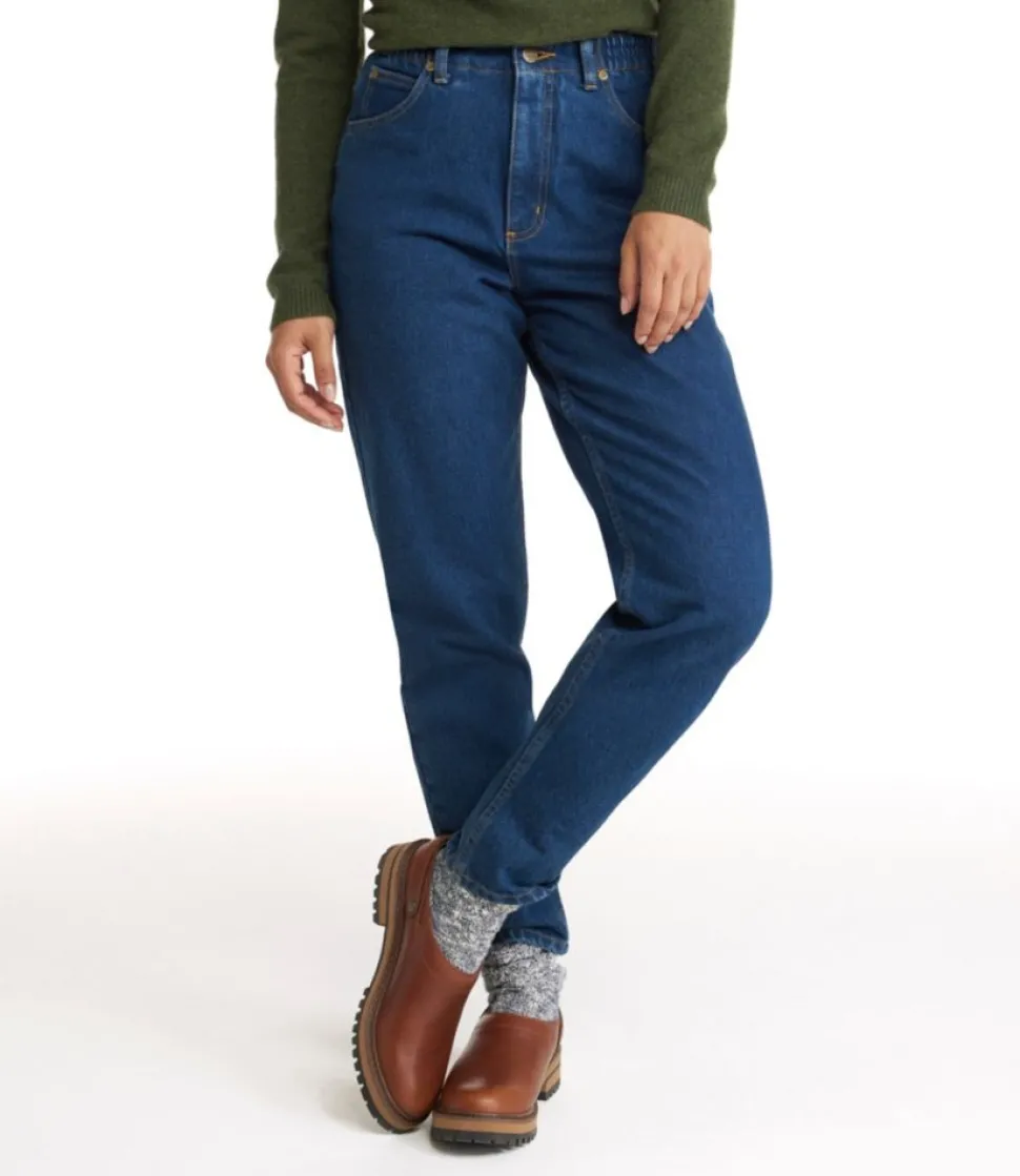 Flash Sale L.L.Bean "Women's Double L® Jeans, Ultra High-Rise Comfort Waist Tapered Leg"