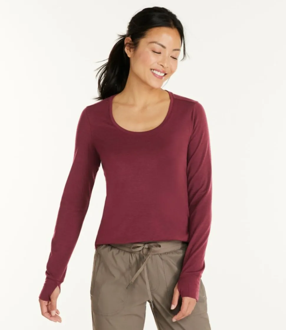 Store L.L.Bean "Women's Encompass Merino Wool-Blend Scoopneck, Long-Sleeve"