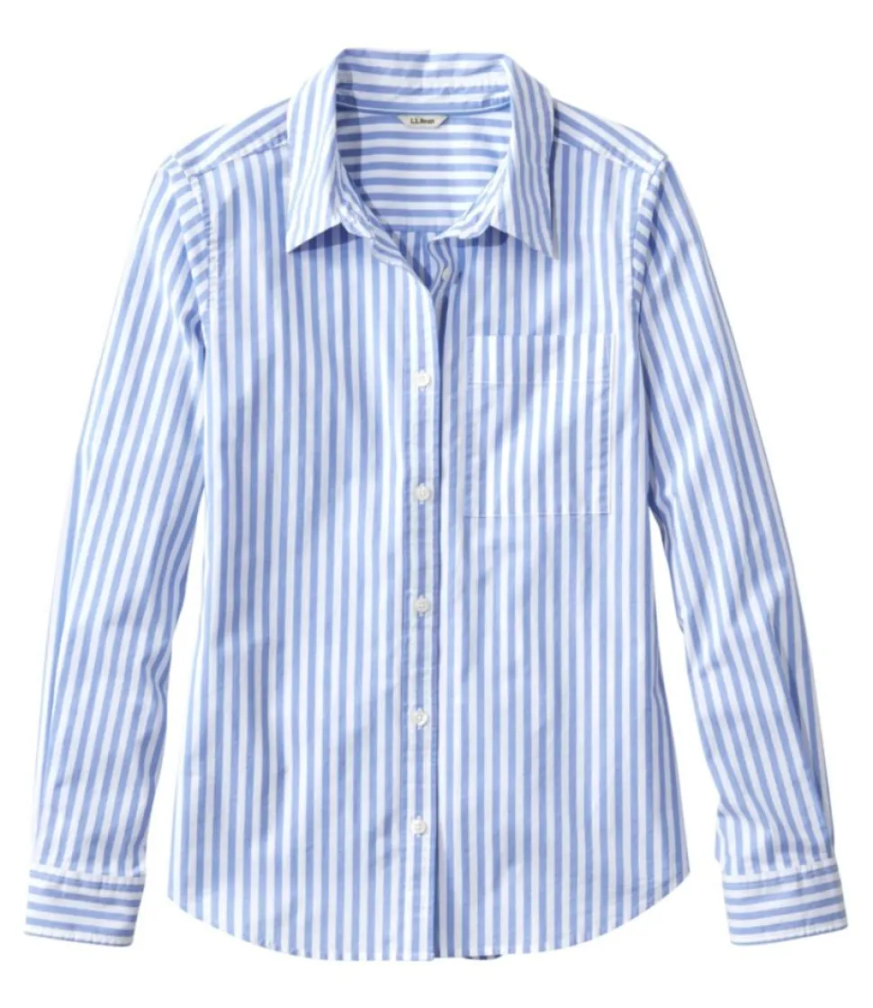 Hot L.L.Bean "Women's Essential Cotton Poplin Shirt, Long-Sleeve"