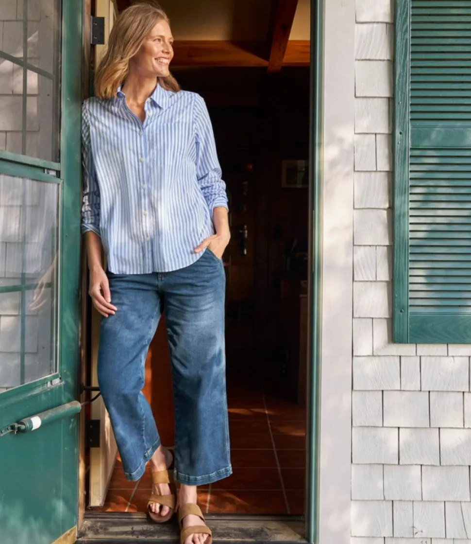 Hot L.L.Bean "Women's Essential Cotton Poplin Shirt, Long-Sleeve"