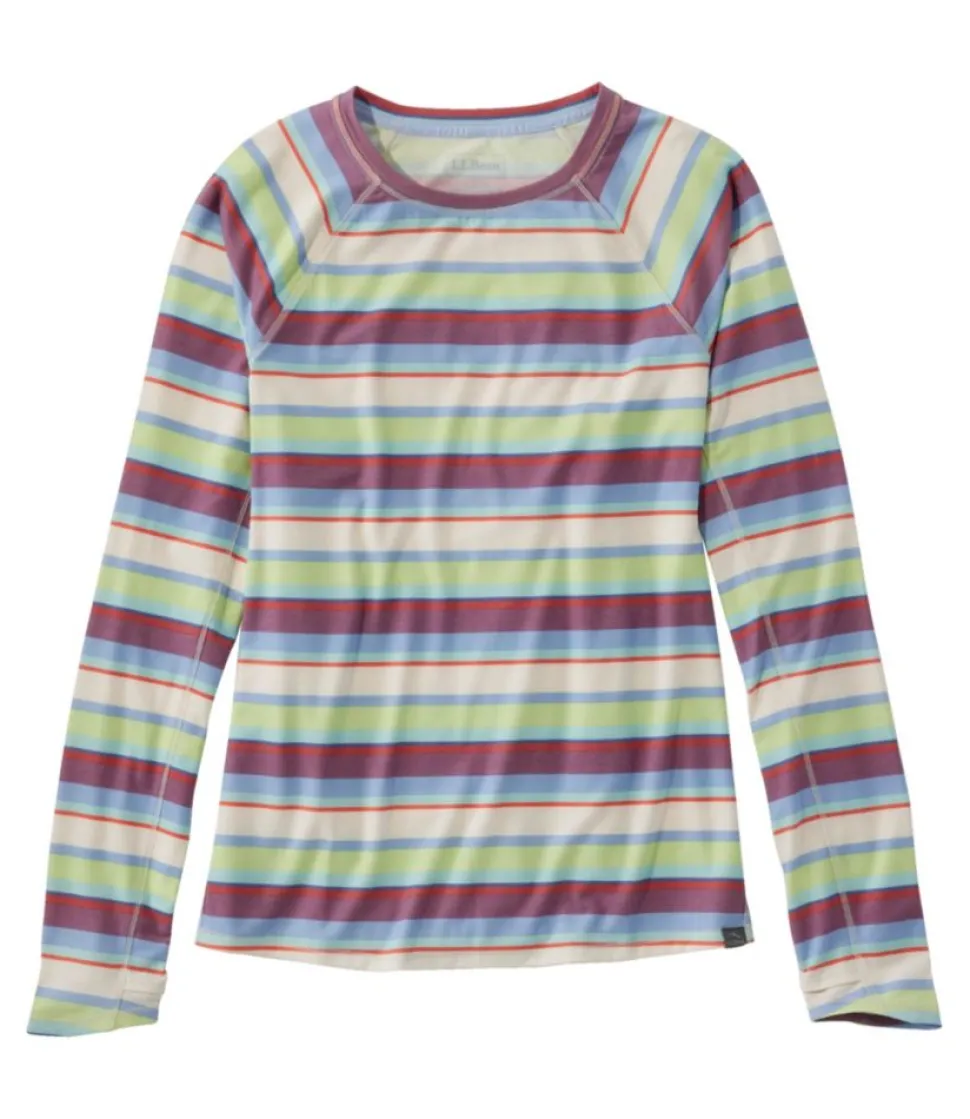Clearance L.L.Bean "Women's Everyday SunSmart® Tee, Crewneck Long-Sleeve Stripe"