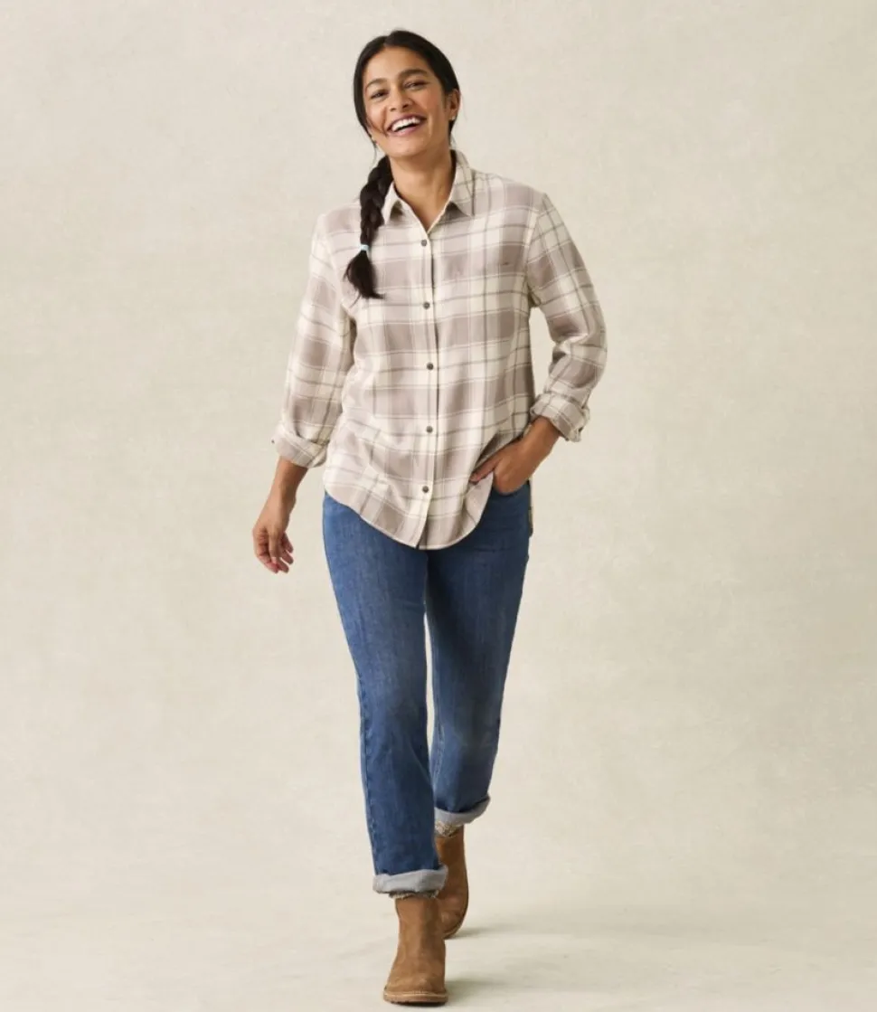 Store L.L.Bean "Women's Feather-Soft Twill Shirt, Long-Sleeve"