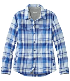 Online L.L.Bean "Women's Fleece-Lined Flannel Shirt, Snap-Front Plaid"