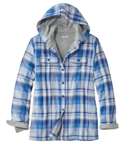 Flash Sale L.L.Bean "Women's Fleece-Lined Flannel Hoodie, Plaid"