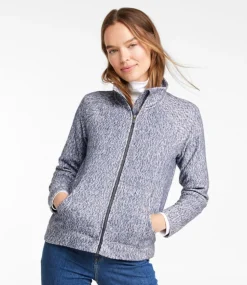 Online L.L.Bean "Women's Heritage Marled Fleece, Zip Cardigan"