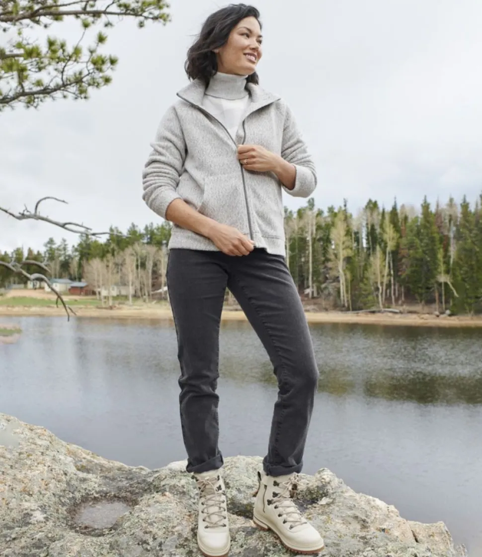 Online L.L.Bean "Women's Heritage Marled Fleece, Zip Cardigan"