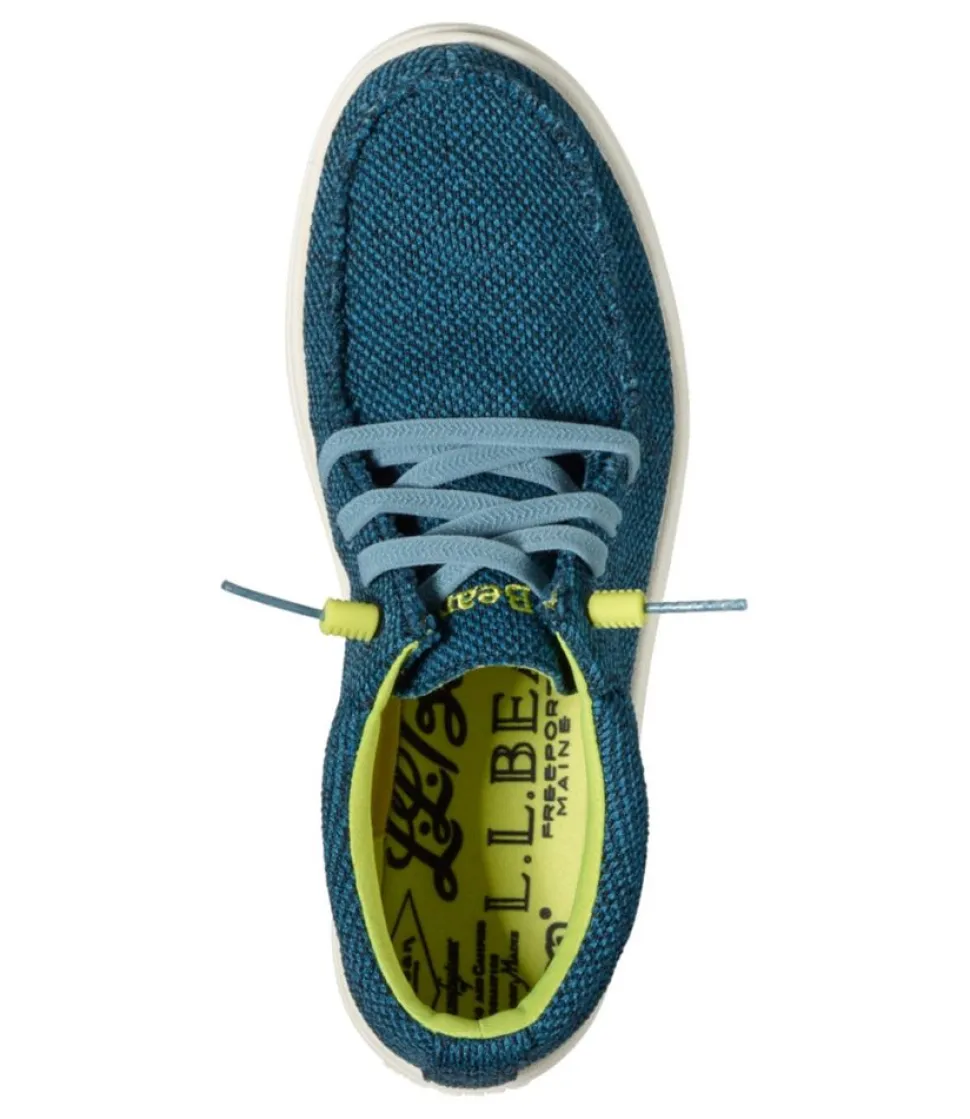 Sale L.L.Bean "Women's Higgins Beach 4-Eye Slip-Ons, Fabric"
