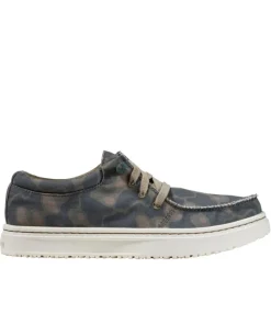 Best Sale L.L.Bean "Women's Higgins Beach 4-Eye Slip-Ons, Print" DeepOliveCamo
