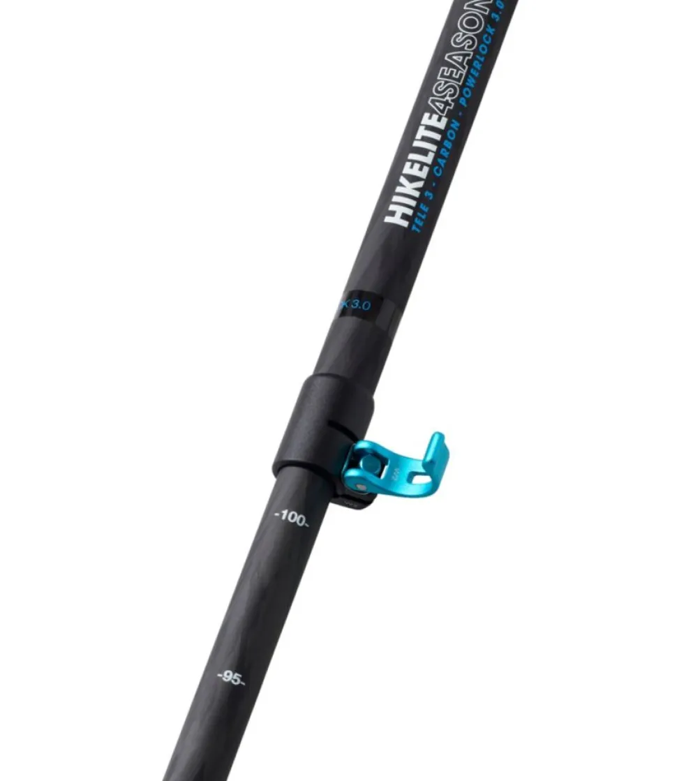 Outlet L.L.Bean "Women's Hikelite 4 Season Carbon Compact Hiking Poles" CarbonMatte/BlueTransparent