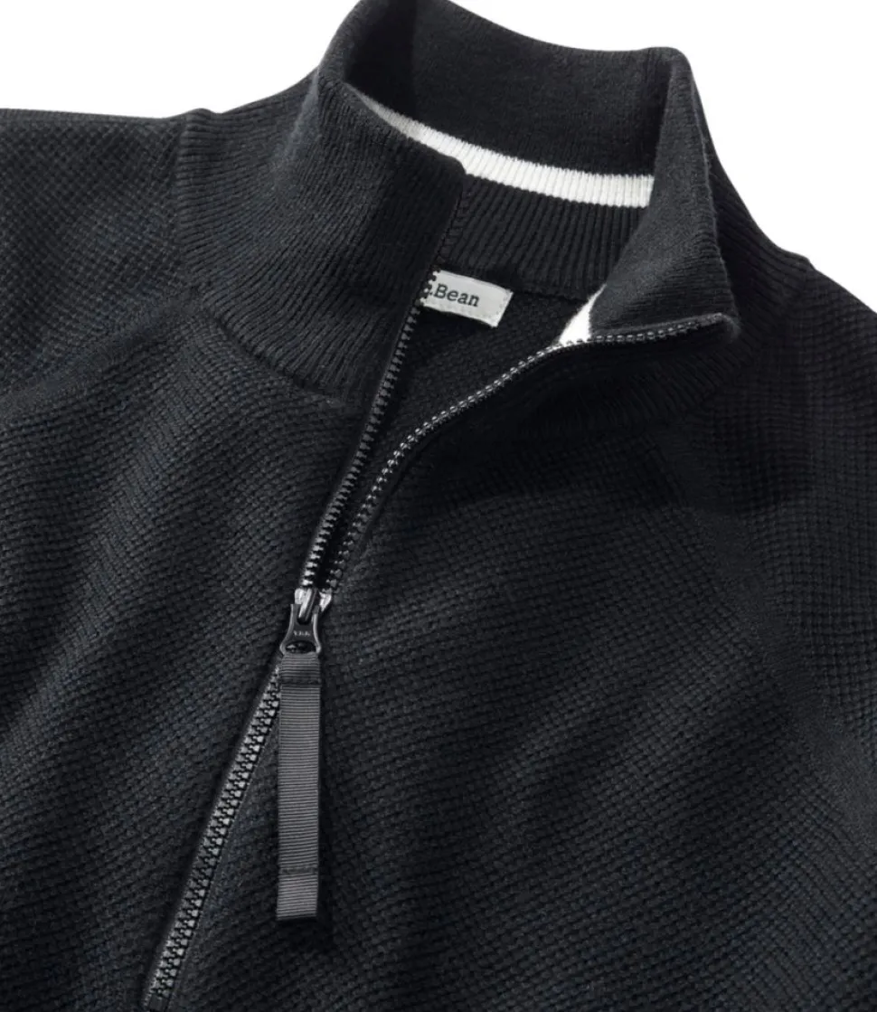 Shop L.L.Bean "Women's Honeycomb Merino Wool-Blend Sweater, Quarter-Zip"