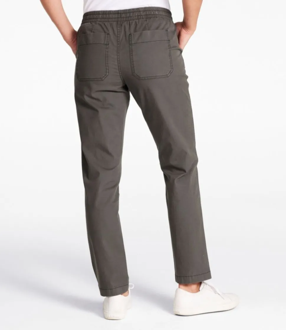 Fashion L.L.Bean "Women's Lakewashed Chino Pants, Mid-Rise Pull-On Ankle"