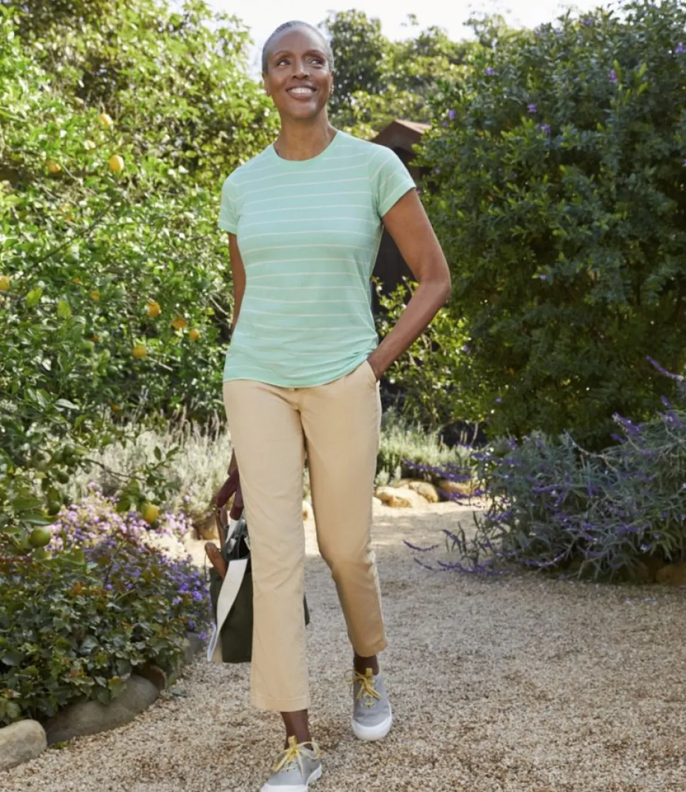 Fashion L.L.Bean "Women's Lakewashed Chino Pants, Mid-Rise Pull-On Ankle"