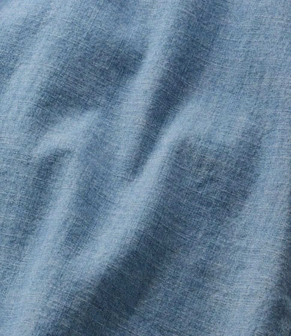 Outlet L.L.Bean "Women's Lakewashed Dock Shorts, Mid-Rise Chambray"